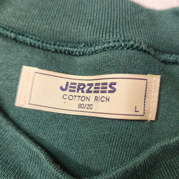Vintage Irish Sweatshirt Men's Large Green Embroidered Sweatshirt Jerzees Y2K - Picture 6 of 7